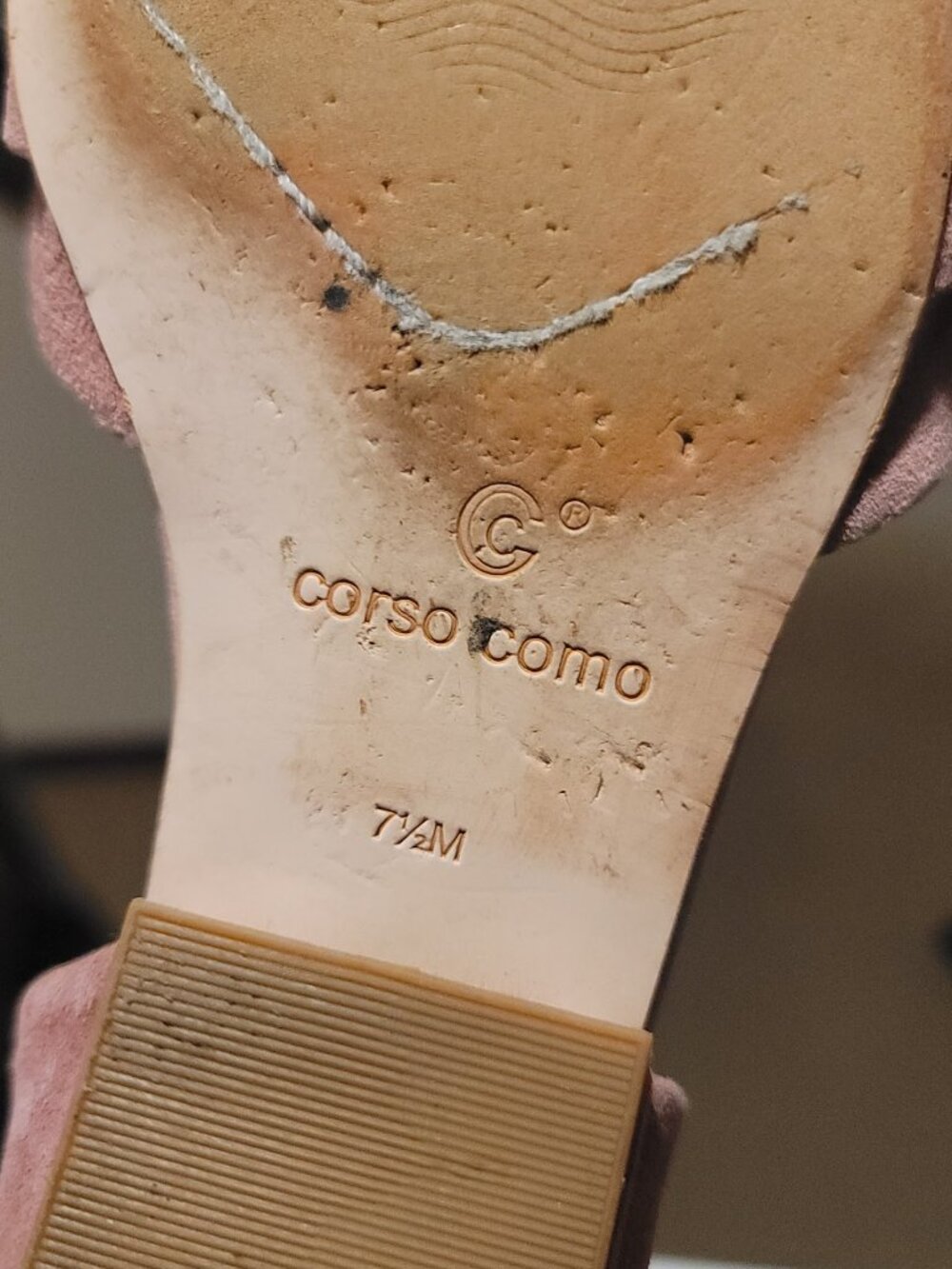 CC Corso Como Mauve Suede Pointed Toe Flats - Knotted Bow - Size 7.5M - Picture 5 of 5